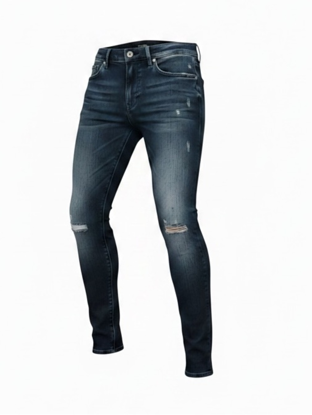 Legacy NWT Men's Skinny Ripped Jeans in Dark Blue